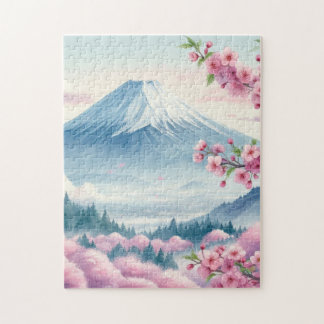 Mt. Fuji & Sakura – Spring Puzzle Legpuzzel