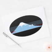 Mt. Fuji seen from the northeast. Ovale Sticker (Envelop)