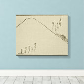 Mt. Fuji Sumi-e - omwikkeld canvas Afdruk (Insitu (Houten vloer))
