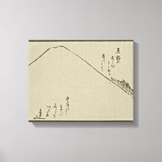 Mt. Fuji Sumi-e - omwikkeld canvas Afdruk (Voorkant)