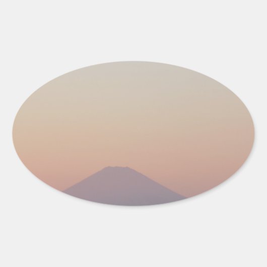 Mt Fuji Sunset Ovale Sticker (Voorkant)