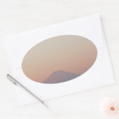 Mt Fuji Sunset Ovale Sticker (Envelop)
