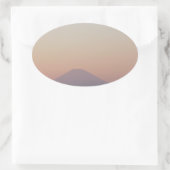 Mt Fuji Sunset Ovale Sticker (Tas)