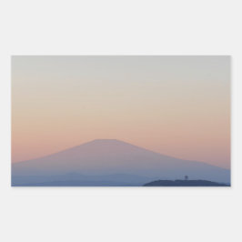 Mt Fuji Sunset Rechthoekige Sticker