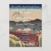 Mt. Fuji Uitnodiging voor een bruiloft in Japanse  (Voorkant)