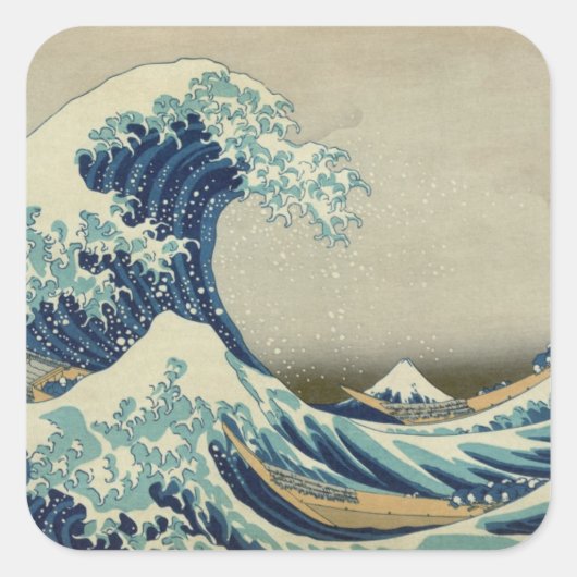 Mt. Fuji uitzicht 01 Vierkante Sticker (Voorkant)