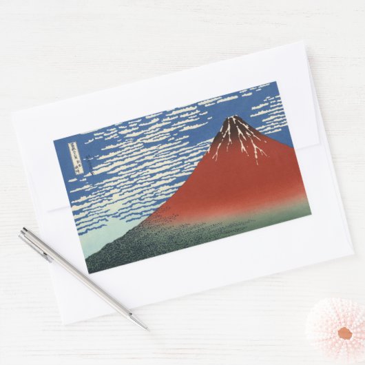 Mt. Fuji uitzicht 02 Rechthoekige Sticker (Envelop)