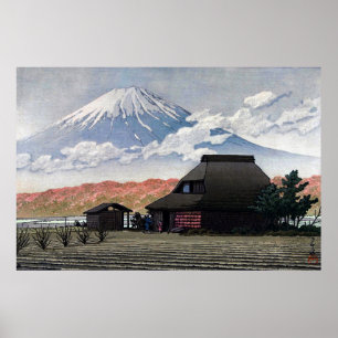 Mt. Fuji vanuit Narusawa Kawase Hasui 1952 Poster