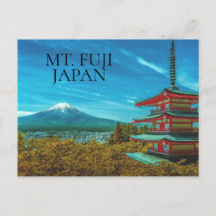 Mt. Fuji vulkaan Japan pagode Briefkaart