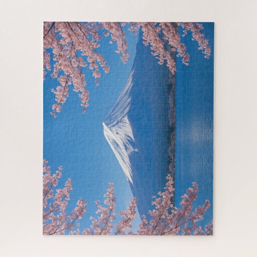 Mt. Fuji with Cherry Blossoms in Full Bloom Legpuzzel (Verticaal)