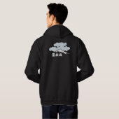Mt. Fuji with clouds (dark) Hoodie (Achterkant volledig)
