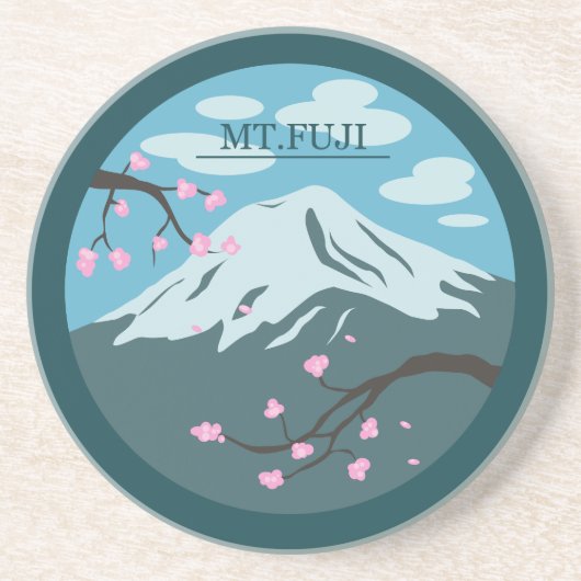 Mt. Fuji Zandsteen Onderzetter (Voorkant)