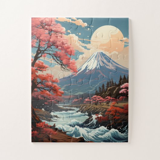 Mt Fuji Zen puzzel (Verticaal)
