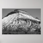 Mt. Garfield in Winter Black and White Photo Poster (Voorkant)