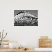 Mt. Garfield in Winter Black and White Photo Poster (Keuken)