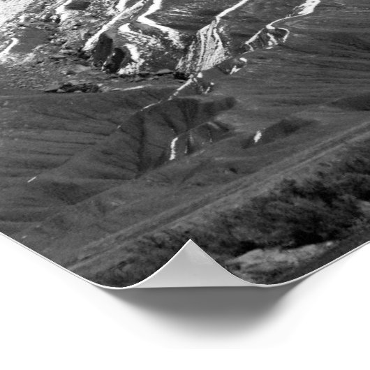 Mt. Garfield in Winter Black and White Photo Poster (Hoek)