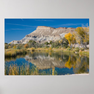 Mt. Garfield Seen van Riverbend Poster