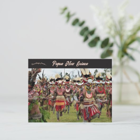 Mt Hagen Festival in Papoea-Nieuw-Guinea Briefkaart (Staand voorkant)