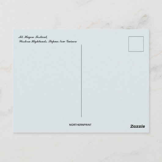 Mt Hagen Festival in Papoea-Nieuw-Guinea Briefkaart (Achterkant)