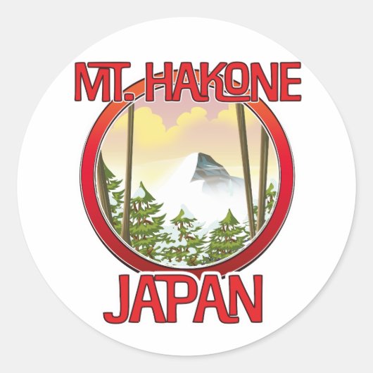Mt. Hakone Japan Ronde Sticker (Voorkant)