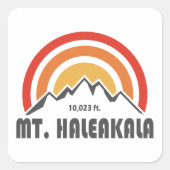 Mt. Haleakala Vierkante Sticker (Voorkant)