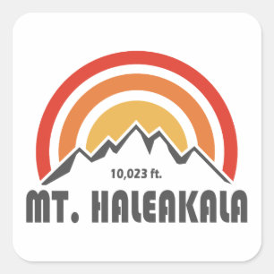 Mt. Haleakala Vierkante Sticker