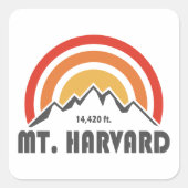 Mt. Harvard Vierkante Sticker (Voorkant)