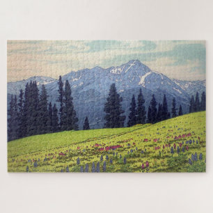 Mt. Heilige Kruis, Hiroshi Yoshida, Woodcut Legpuzzel