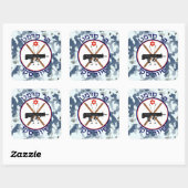 Mt. Hermon Ski Patrol - Snow Camo Vierkante Sticker (Vel)