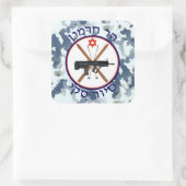 Mt. Hermon Ski Patrol - Snow Camo Vierkante Sticker (Tas)