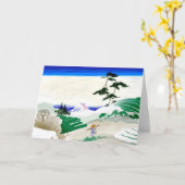 Mt. het Wenskaart van Fuji Kaart (Gele Bloem)