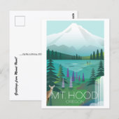 Mt. Hood-ansichtkaart Briefkaart (Voorkant / Achterkant)