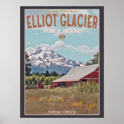 Mt Hood - Elliot Glacier Public House Poster (Voorkant)