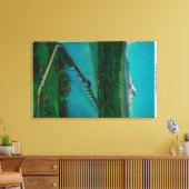 Mt. Hood en Interstate Bridge in White Salmon Canvas Afdruk (Insitu (Woonkamer))