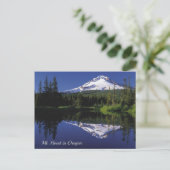 Mt. Hood en zijn reflectie op het meer in Oregon Briefkaart (Staand voorkant)