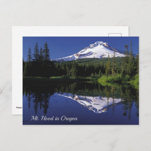 Mt. Hood en zijn reflectie op het meer in Oregon Briefkaart (Voorkant / Achterkant)