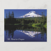 Mt. Hood en zijn reflectie op het meer in Oregon Briefkaart (Voorkant)