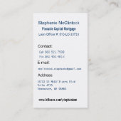 Mt Hood, Hypotheek... Visitekaartje (Achterkant)