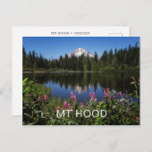 Mt Hood Lake Reflectie Post Kaart (Voorkant / Achterkant)