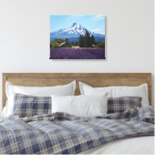 Mt Hood Lavender Fields Canvas Afdruk (Insitu (Slaapkamer))
