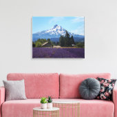 Mt Hood Lavender Fields Canvas Afdruk (Insitu (Woonkamer))