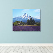 Mt Hood Lavender Fields Canvas Afdruk (Insitu (Houten vloer))