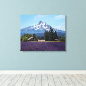 Mt Hood Lavender Fields Canvas Afdruk (Insitu (Houten vloer))