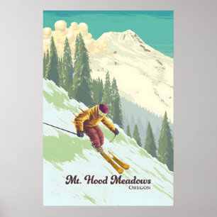 Mt Hood Meadows Oregon Ski Resort Reisposter Poster