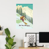 Mt Hood Meadows Oregon Ski Resort Reisposter Poster (Thuiskantoor)