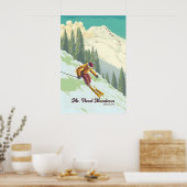 Mt Hood Meadows Oregon Ski Resort Reisposter Poster (Keuken)