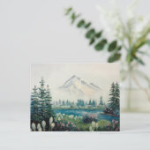 Mt. Hood met Beer grasscène uit de Stille Oceaan N Briefkaart (Staand voorkant)