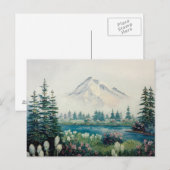 Mt. Hood met Beer grasscène uit de Stille Oceaan N Briefkaart (Voorkant / Achterkant)