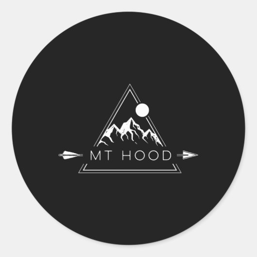 Mt Hood Mount Hood Ronde Sticker (Voorkant)