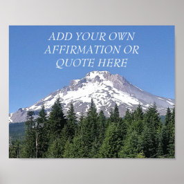 Mt. Hood Mountain  bevestiging/ Quote Poster